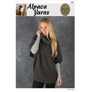 Alpaca Yarns 1127 Poncho Top - Knitting Pattern / Kit