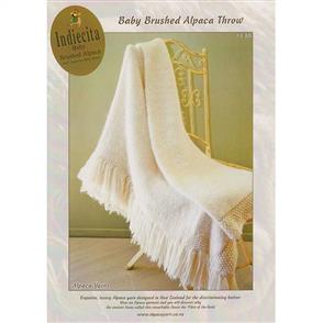 Alpaca Yarns 1130 Baby Brushed Alpaca Throw - Knitting Pattern / Kit