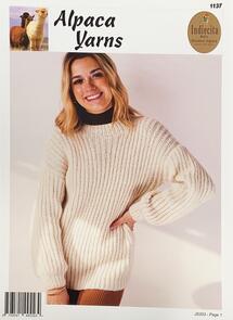 Alpaca Yarns 1137 Rib Sweater - Knitting Pattern / Kit