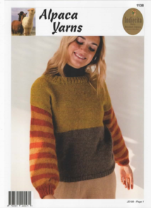 Alpaca Yarns 1138 Stripe Sweater - Knitting Pattern / Kit