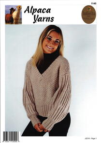 Alpaca Yarns 1140 - Vintage Sweater - Knitting Pattern / Kit
