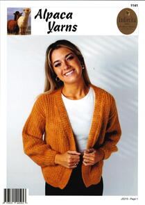 Alpaca Yarns 1141- Mock Rib Cardigan - Knitting Pattern / Kit