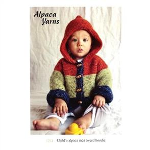 Alpaca Yarns 1214 Inca Spun Tweed Childs Hoodie - Knitting Pattern / Kit