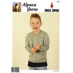 Alpaca Yarns 1219 Cable Sweater - Knitting Pattern / Kit