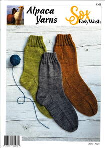 Alpaca Yarns 1306 - Sox EasyWash Socks - Knitting Pattern / Kit