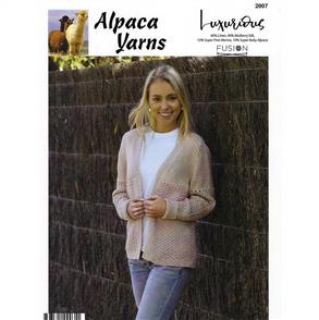 Alpaca Yarns 2007 Eyelet Cardigan - Knitting Pattern