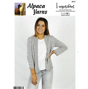 Alpaca Yarns 2012 Cardigan with Sleeve Options - Knitting Pattern / Kit