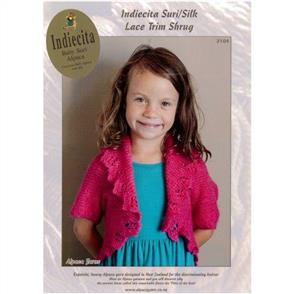 Alpaca Yarns 2104 - Lace Trim Shrug - Knitting Pattern / Kit