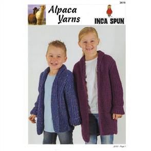 Alpaca Yarns 2619 Rib Jackets - Knitting Pattern / Kit