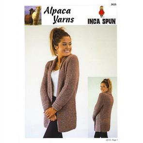 Alpaca Yarns 2625 Rib Jacket - Knitting Pattern / Kit