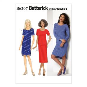 Butterick Pattern 6207 Misses' Top, Dress and Skirt