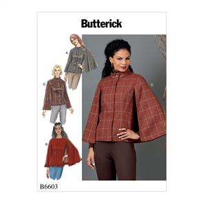 Butterick Pattern 6603 Misses' Cape