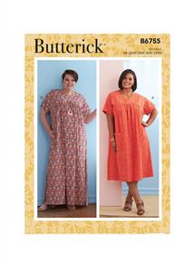 Butterick Pattern 6755 Misses' Asymmetrical-Detail Tunics