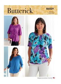 Butterick Pattern 6829 Misses' Tops & Sash