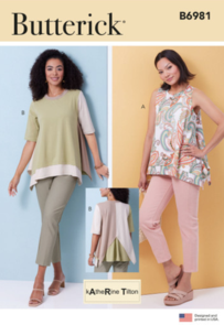 Butterick Sewing Pattern Misses' Tops by Katherine Tilton B6981