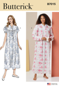 Butterick Sewing Pattern Misses' Nightgown with Sleeve & Length Variations B7015