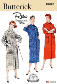 Butterick Sewing Pattern 1950s Misses' Box Coat B7020
