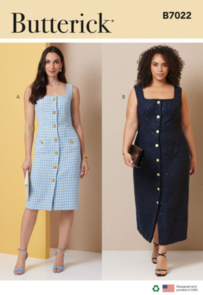 Butterick Sewing Pattern Misses' and Women's Dress in Two Lengths with Petite Lines B7022