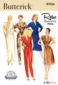 Butterick Sewing Pattern 1980s Misses' Jumpsuit, Dress and Sash B7036