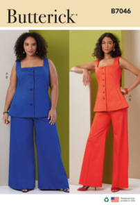 Butterick Sewing Pattern Misses' and Women's Top and Pants B7046