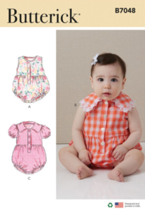 Butterick Sewing Pattern Babies' Rompers B7048