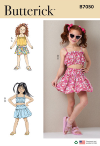 Butterick Sewing Pattern Children's Tops and Skirts B7050