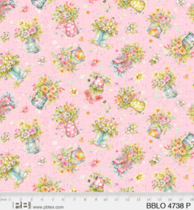 P & B Textiles Boots & Blooms - 4738P