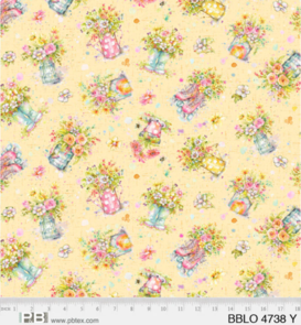 P & B Textiles Boots & Blooms - 4738Y