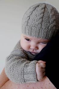 Lisa F Baby Cakes BC108 Ashley Sweater and Hat - Knitting Pattern / Kit