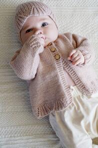 Lisa F Baby Cakes BC111 Poppy Cardi and Hat - Knitting Pattern / Kit