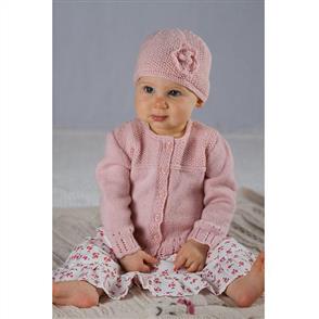 Lisa F Baby Cakes BC39 Abigail Cardi and Hat - Knitting Pattern / Kit