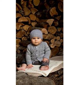 Lisa F Baby Cakes BC55 Jasper Cardigan and Beanie - Knitting Pattern / Kit