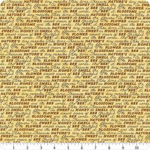 Moda Sweet Words on Honey Yellow