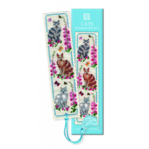 Textile Heritage Counted Cross Stitch Bookmark Kit - Cats