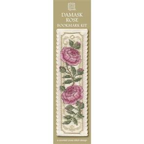 Textile Heritage Bookmark Cross Stitch Kit - Damask Rose