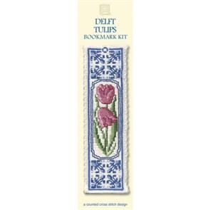 Textile Heritage Bookmark Cross Stitch Kit - Delft Tulips