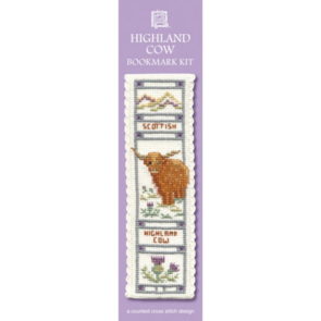 Textile Heritage Counted Cross Stitch Bookmark Kit - Highland Cow