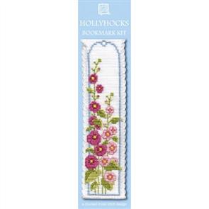 Textile Heritage Bookmark Cross Stitch Kit - Hollyhocks
