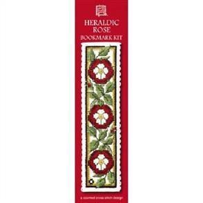 Textile Heritage Bookmark Cross Stitch Kit - Heraldic Rose