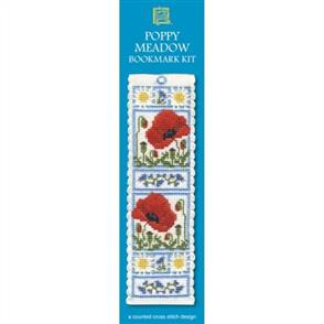 Textile Heritage Bookmark Cross Stitch Kit - Poppy Meadow