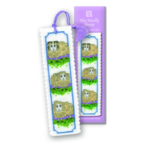 Textile Heritage Counted Cross Stitch Bookmark Kit - Wee Woolly Sheep