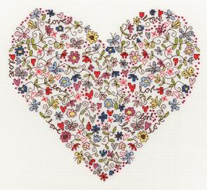 Bothy Threads Love Heart - Cross Stitch Kit