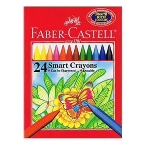 Faber-Castell Smart/Erasable Crayons - Pack of 24
