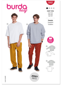 Burda Style Pattern 5682 Men's' Sweater and T-shirt