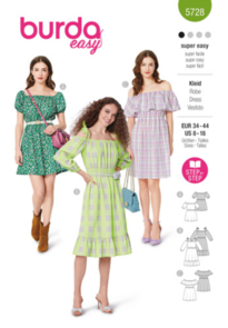 Burda Sewing Pattern 5728 Misses' Dress