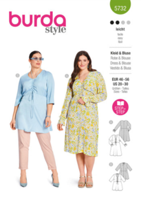 Burda Sewing Pattern 5732 Misses' Dress & Blouse