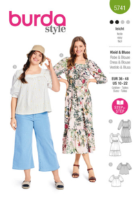 Burda Sewing Pattern 5741 Misses' Blouse & Dress