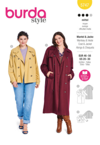 Burda Sewing Pattern 5747 Misses' Jacket & Coat