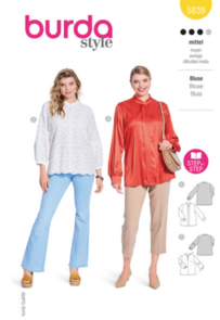 Burda Sewing Pattern 5839 Misses' Blouse