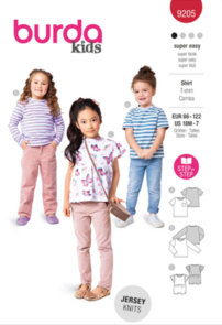 Burda Sewing Pattern 9205 Toddlers' T-Shirt
